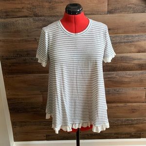 Ruffled edge t-shirt